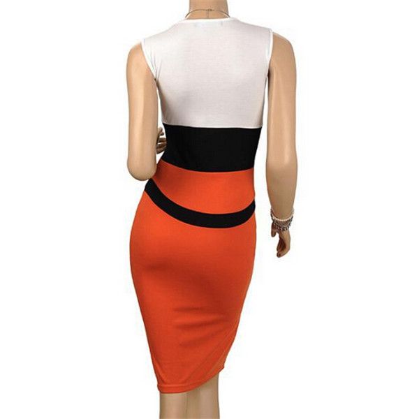Women′s Sleeveless Slimming MIDI Dress Ladies Bodycon Evening Cocktail Dress